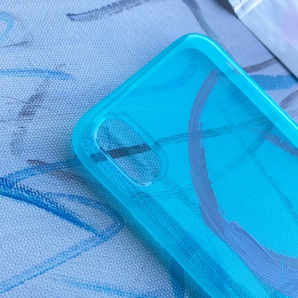 iPhone 6s Case Blue Clear Glossy Cover NEW - Picture 4 of 6